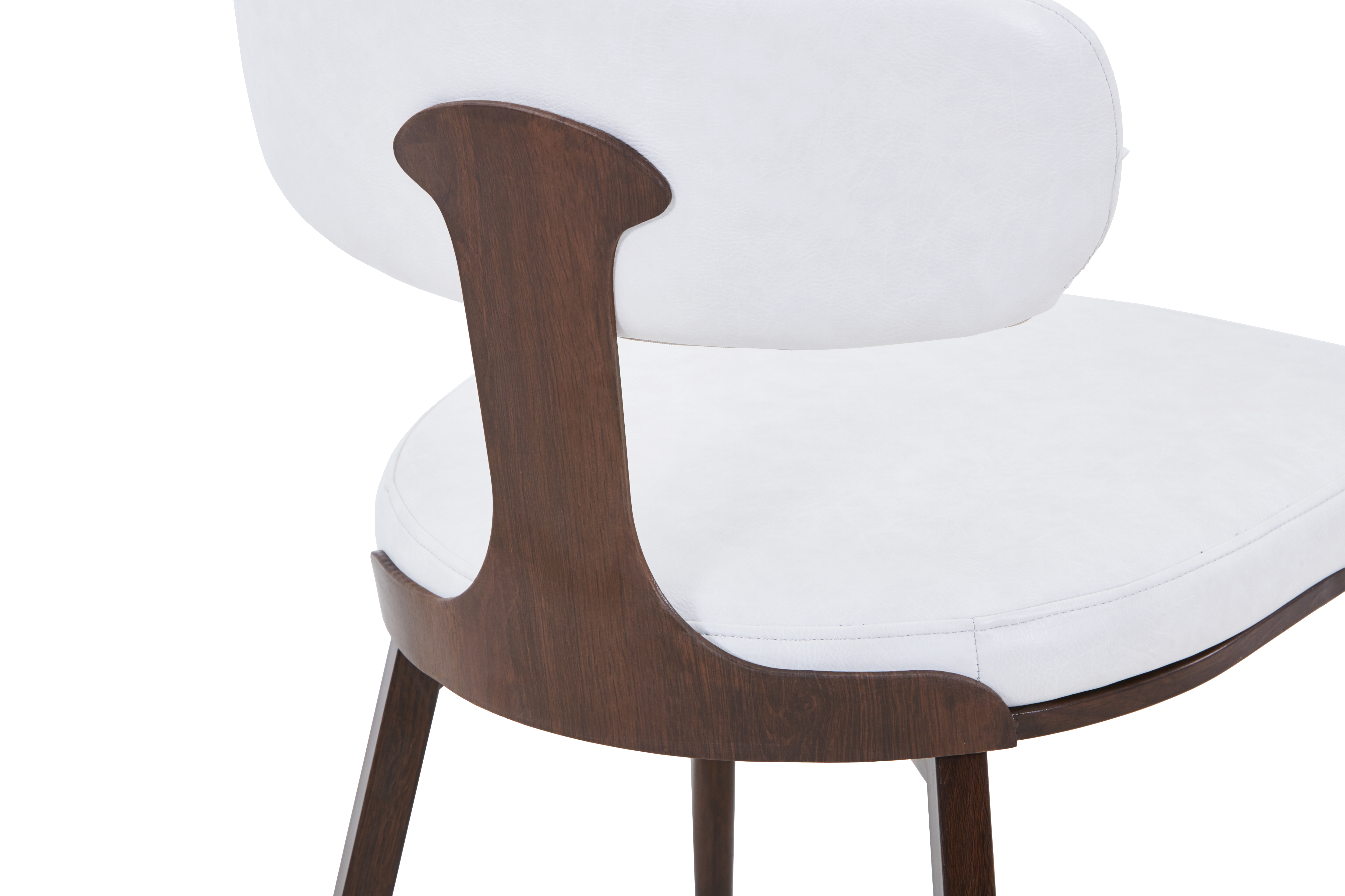 Dilenny Leather Dining Chair with Steel Legs