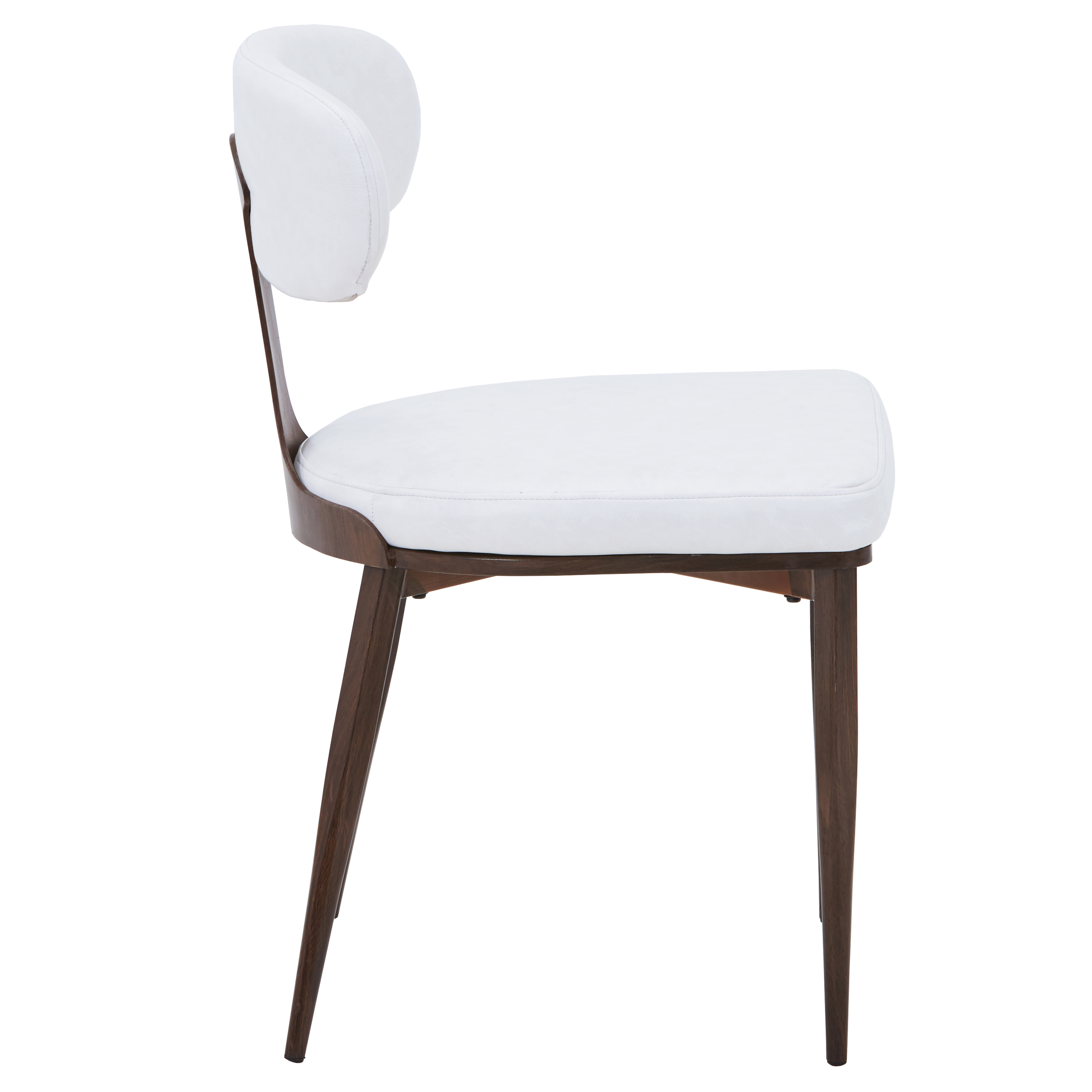 Dilenny Leather Dining Chair with Steel Legs