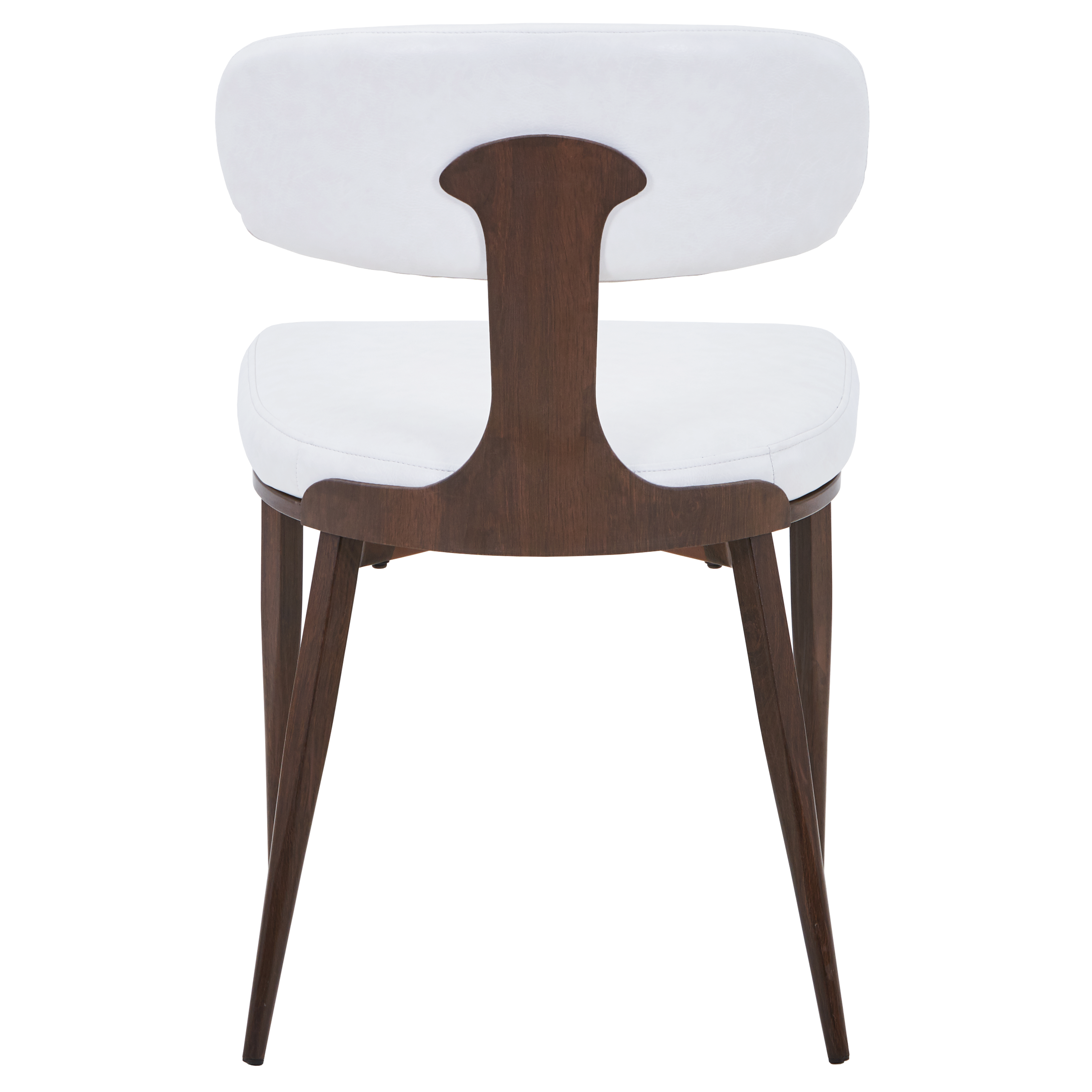 Dilenny Leather Dining Chair with Steel Legs
