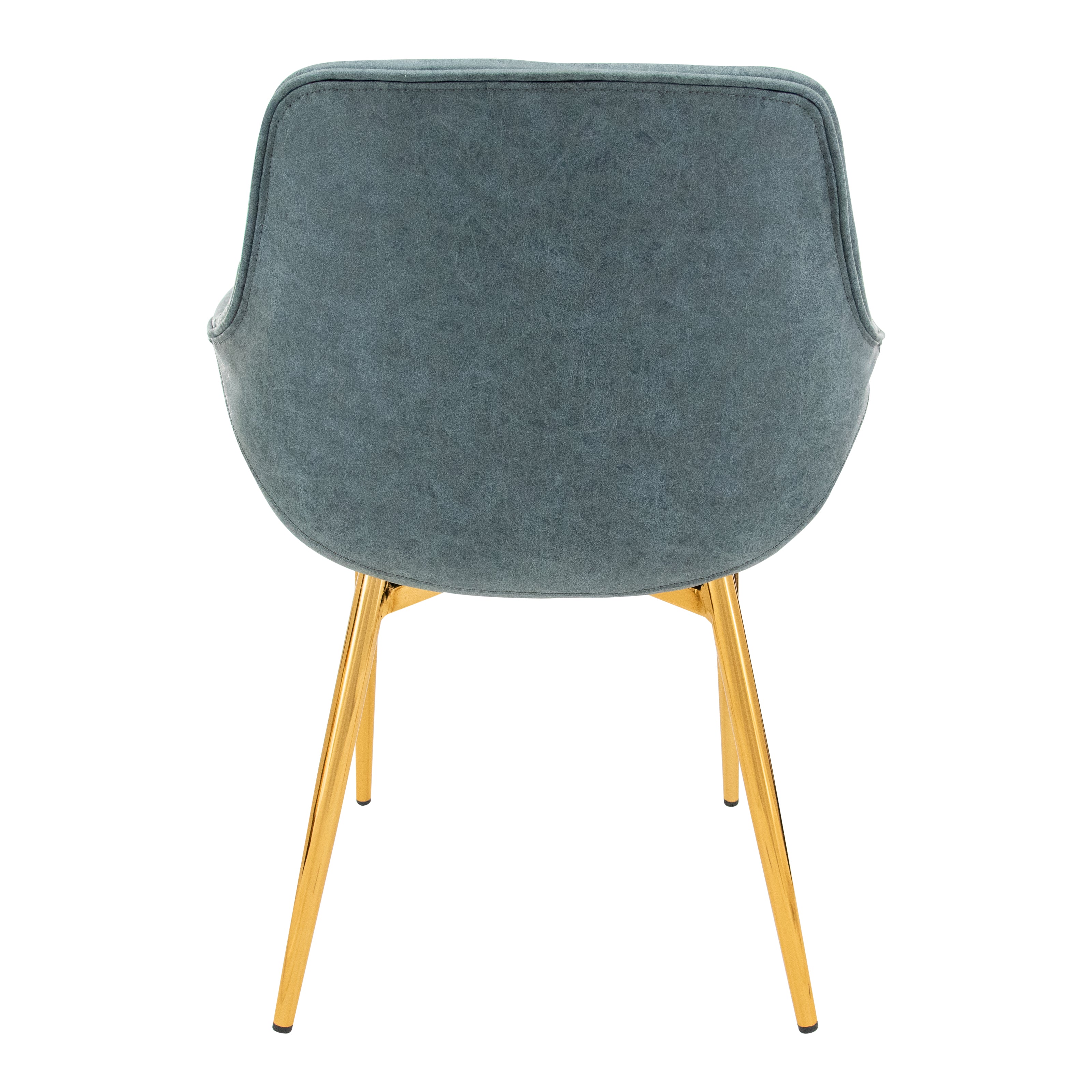 Markley Leather Dining Chair with Powder-Coated Iron Legs