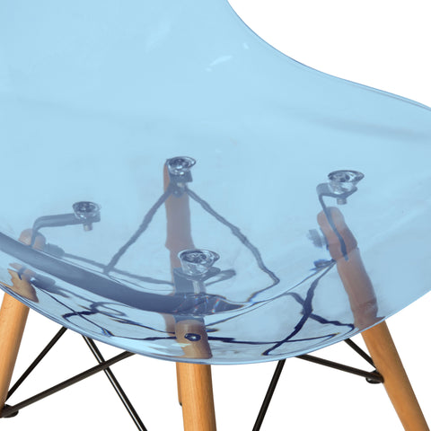 Dover Modern 5-Piece Dining Set with 4 Plastic Chairs