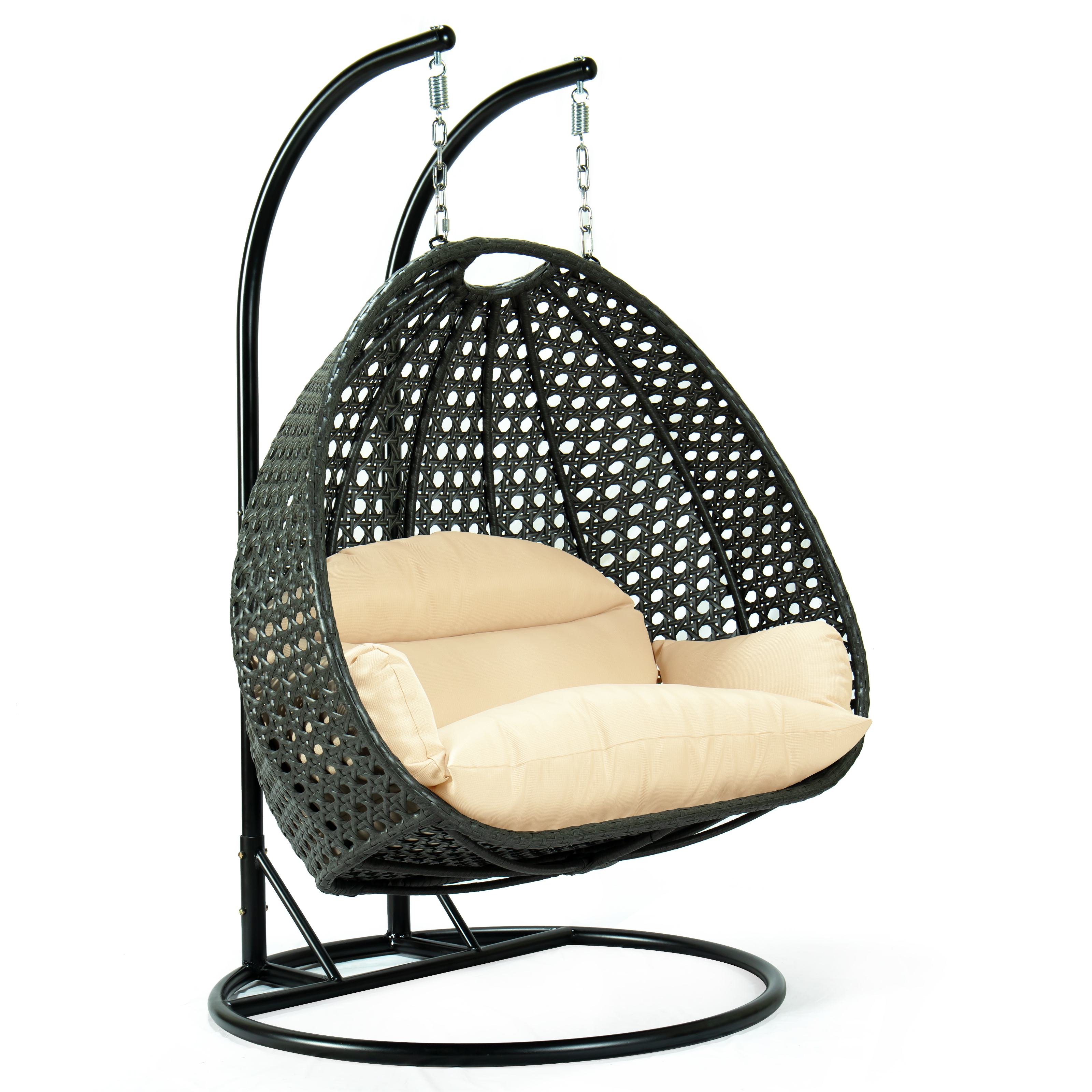 Modern Wicker Hanging Double Seater Egg Swing Chair