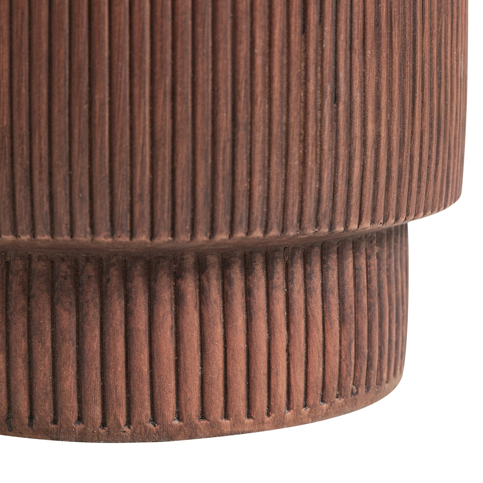 Eden Series Side Table in Fiberstone Round Accent Table for Home, Living Room, Indoor, and Outdoor