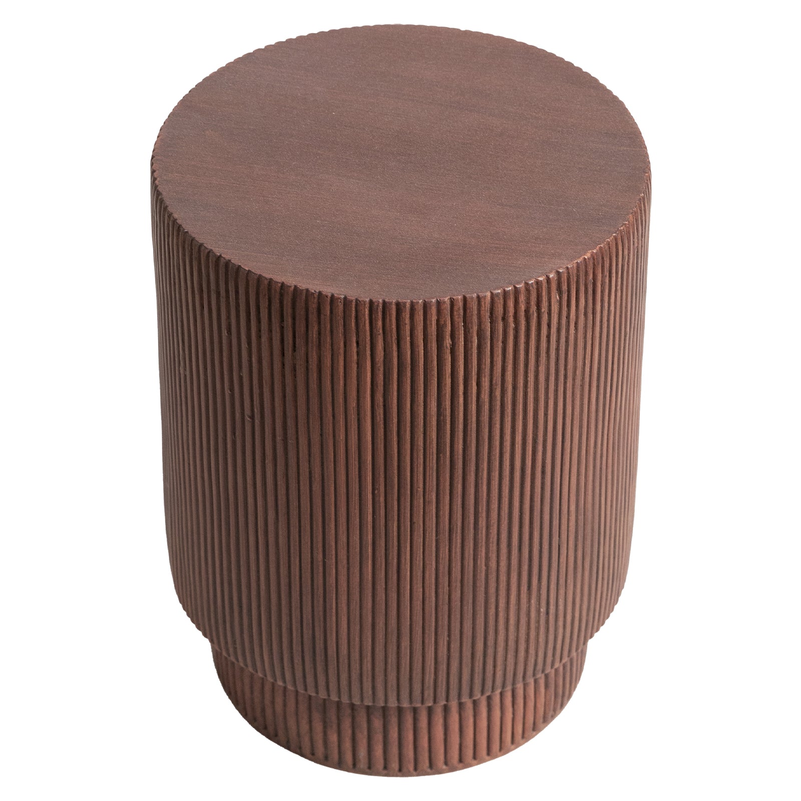 Eden Series Side Table in Fiberstone Round Accent Table for Home, Living Room, Indoor, and Outdoor