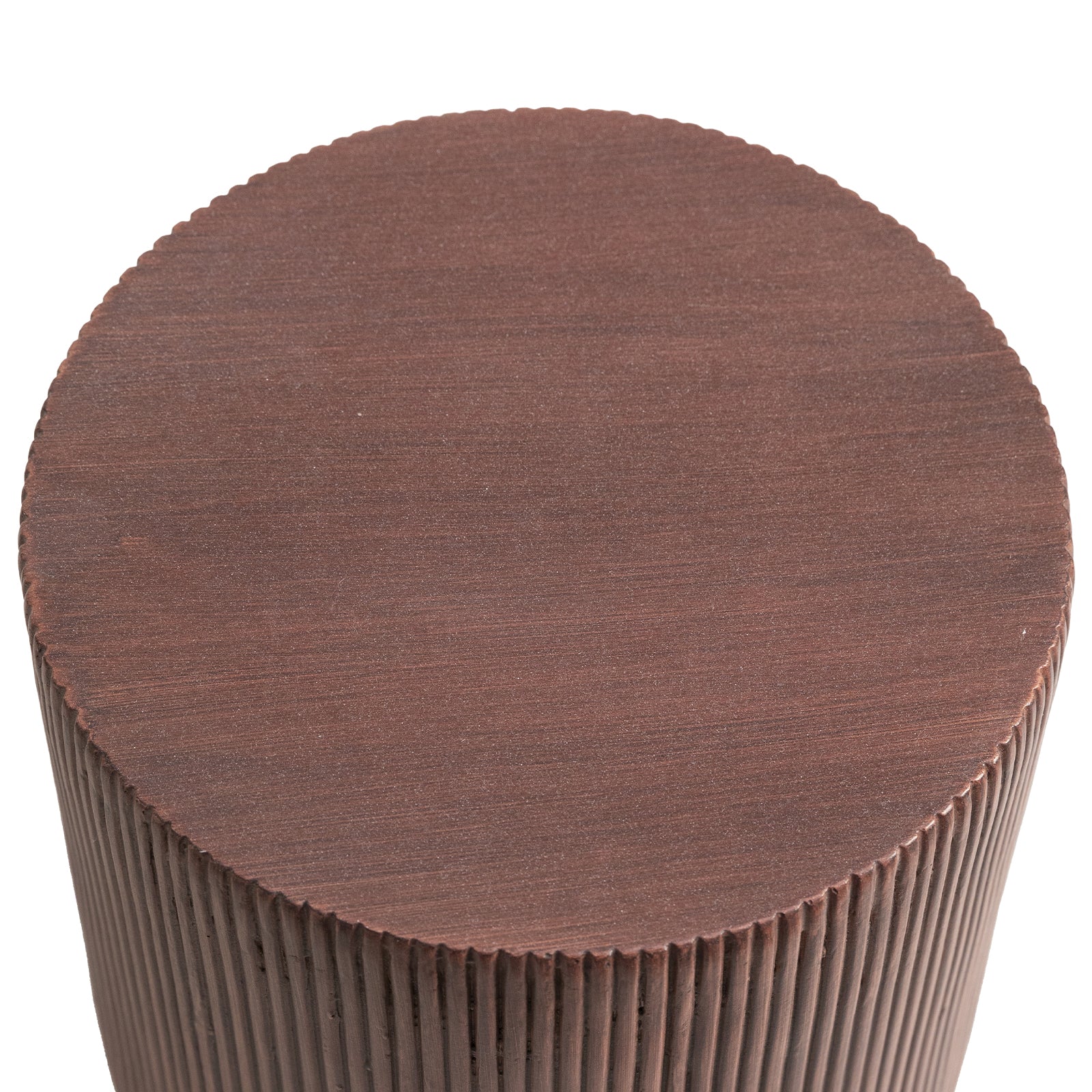 Eden Series Side Table in Fiberstone Round Accent Table for Home, Living Room, Indoor, and Outdoor