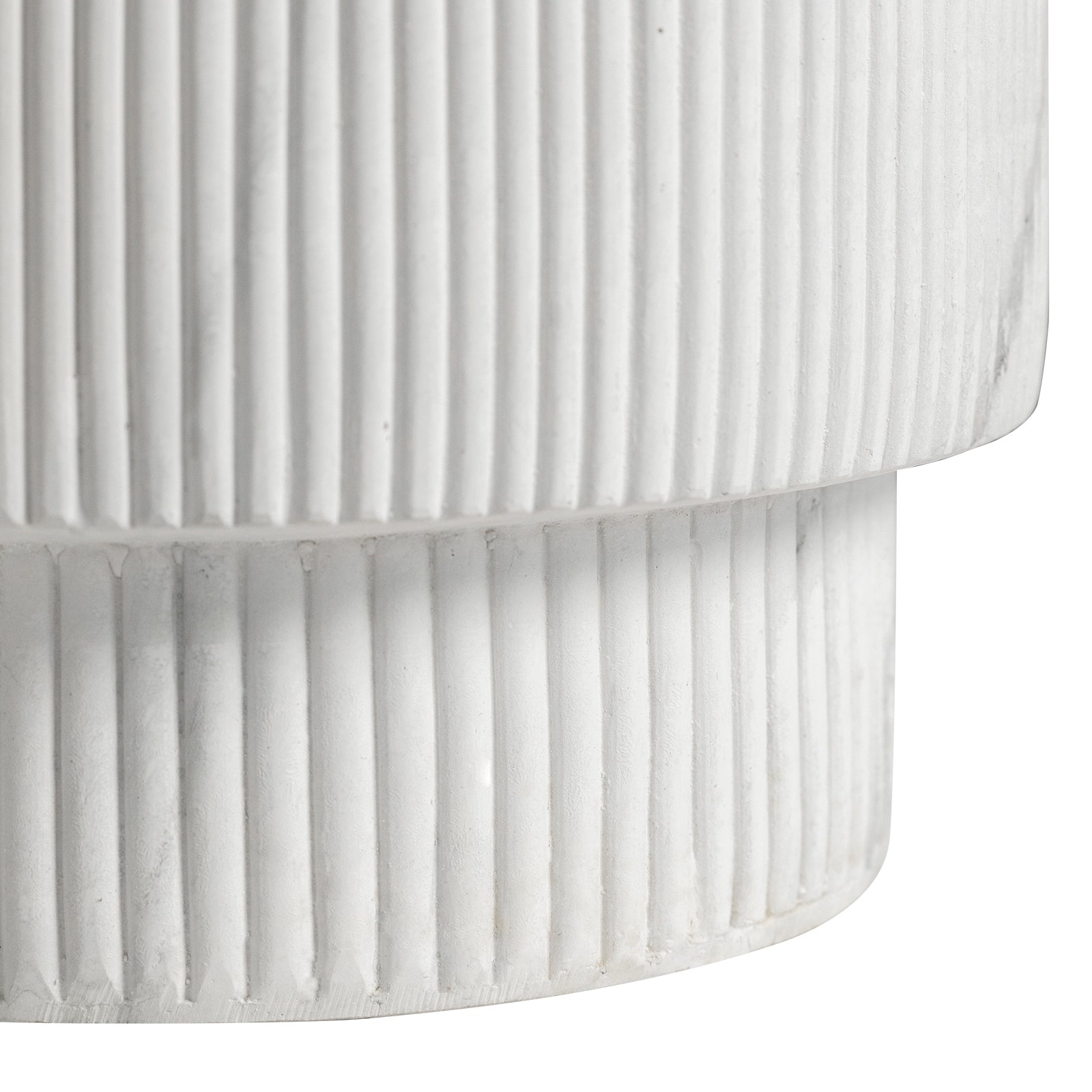 Eden Series Side Table in Fiberstone Round Accent Table for Home, Living Room, Indoor, and Outdoor