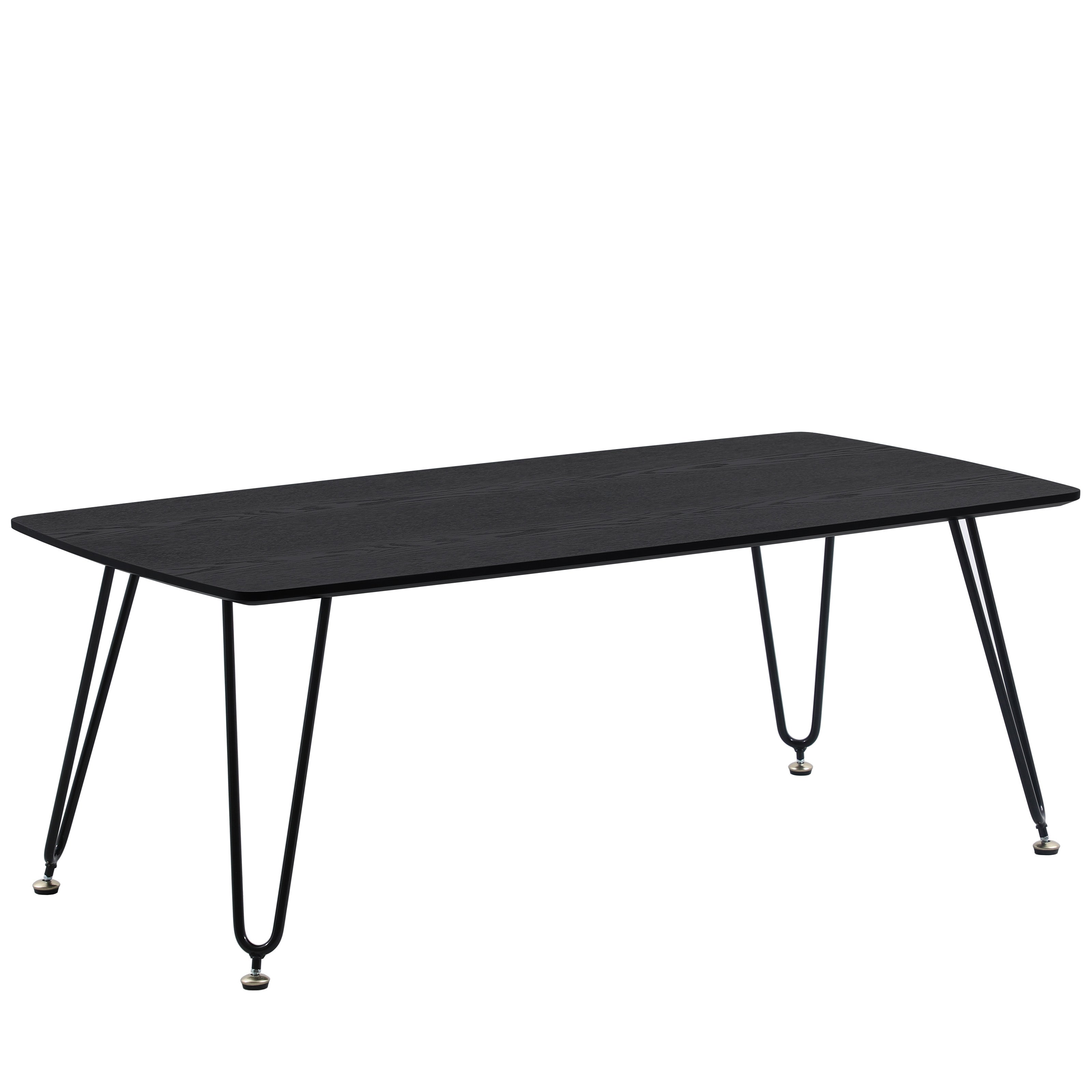 Elmwood Rectangular Coffee Table with Ash Wood Tabletop in Iron