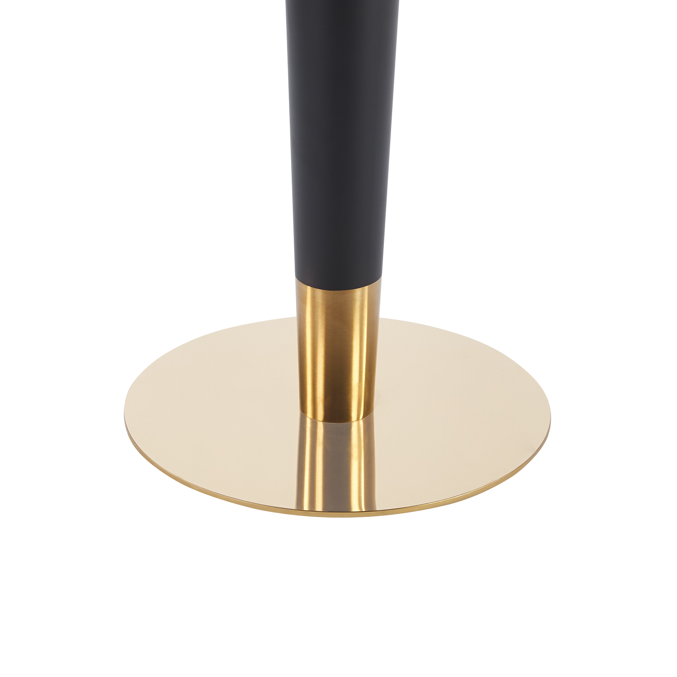 Empire 31" Square Sintered Stone Top Dining Table in Iron with Black and Gold Finish