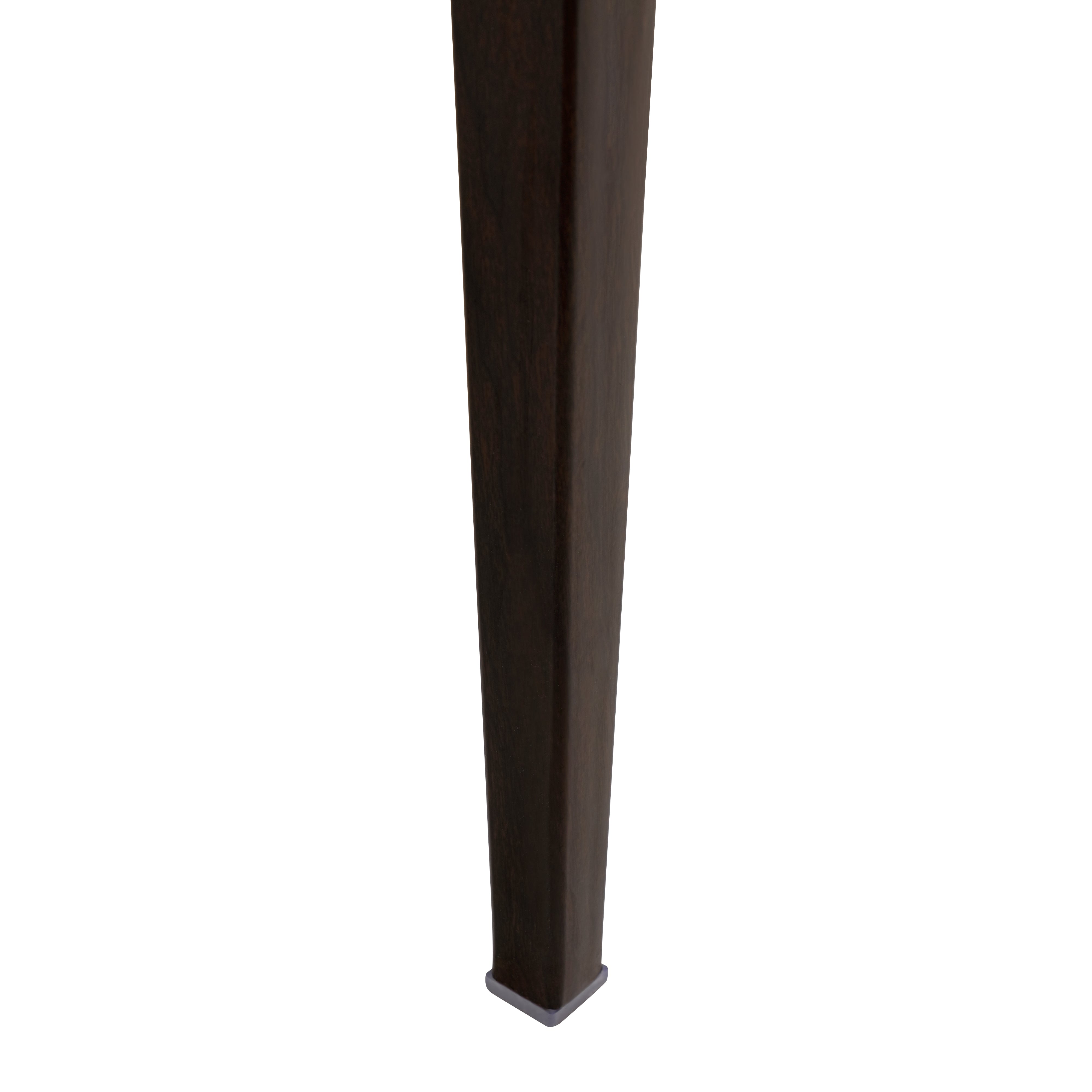 Flaco Leather Dining Chair with Aluminum Frame in Walnut Finish