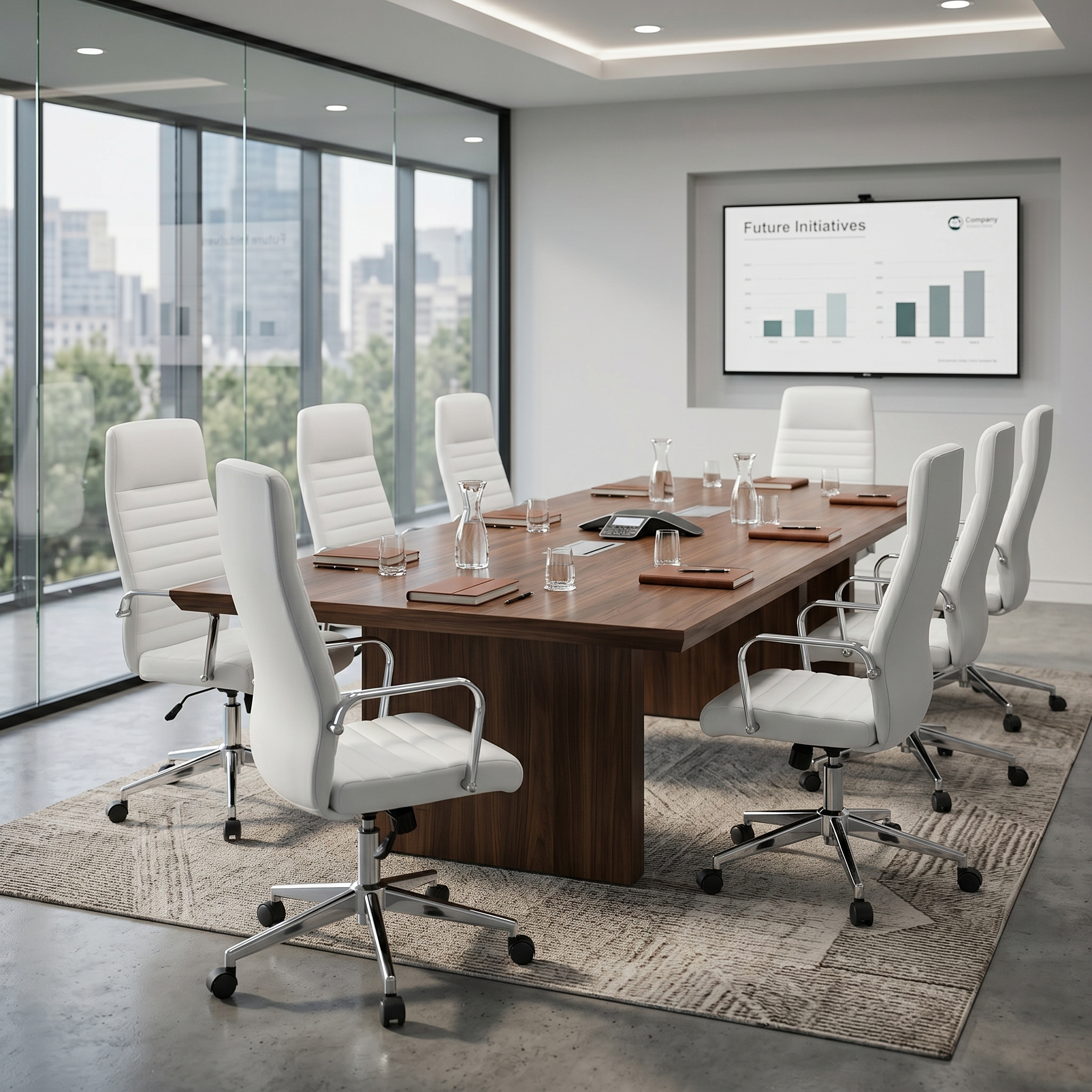Flux Leather Office Chair Adjustable Height and Tilt with an Iron Frame