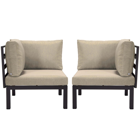 Hamilton Aluminum Patio 2-Piece Corner Seat With Cushions