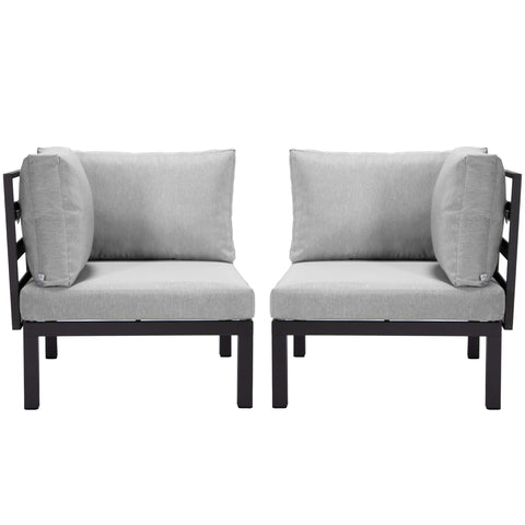 Hamilton Aluminum Patio 2-Piece Corner Seat With Cushions