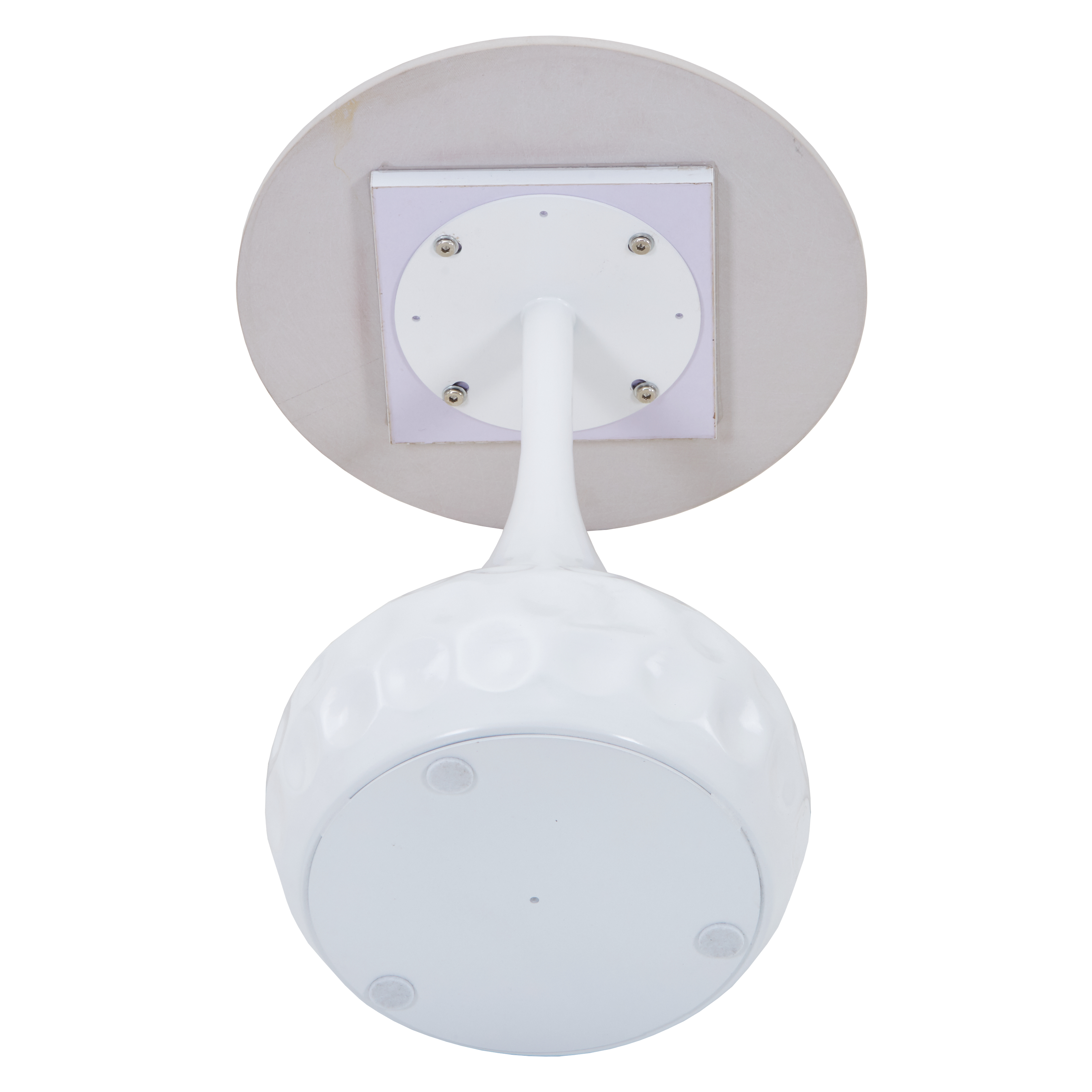 Hada Round Side/End Table with Sintered Stone Top with Steel Pedestal Base