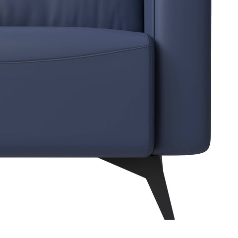 Inno Single-Seater Leather Sofa with Stainless Steel Legs and Removable Cushions