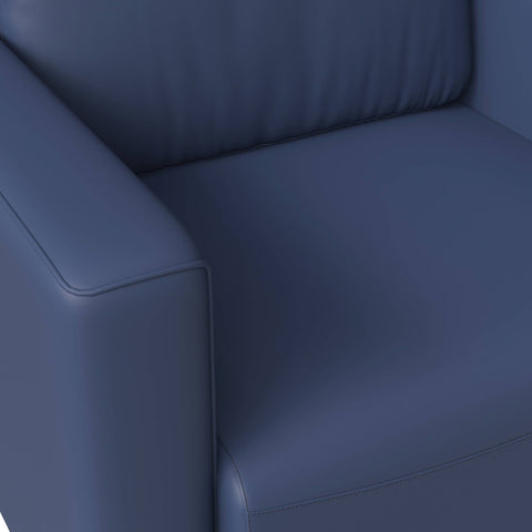 Inno Single-Seater Leather Sofa with Stainless Steel Legs and Removable Cushions