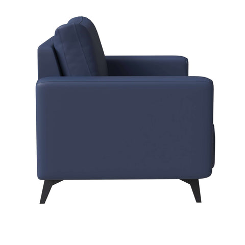 Inno Single-Seater Leather Sofa with Stainless Steel Legs and Removable Cushions