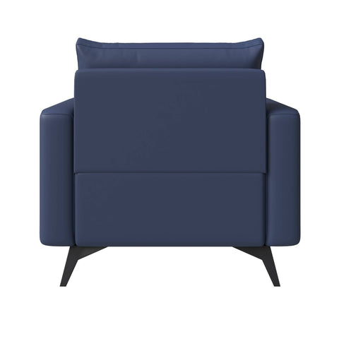Inno Single-Seater Leather Sofa with Stainless Steel Legs and Removable Cushions
