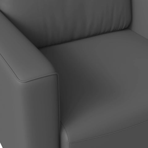 Inno Single-Seater Leather Sofa with Stainless Steel Legs and Removable Cushions