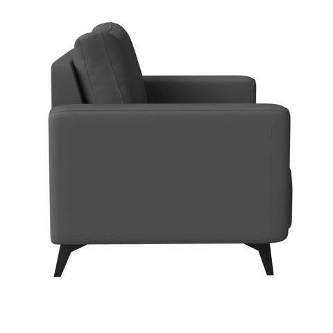 Inno Single-Seater Leather Sofa with Stainless Steel Legs and Removable Cushions