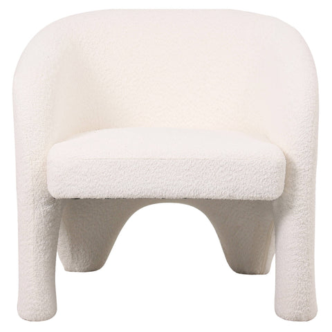 Lylo Accent Arm Chair Upholstered in Boucle/Velvet with Barrel Back Design