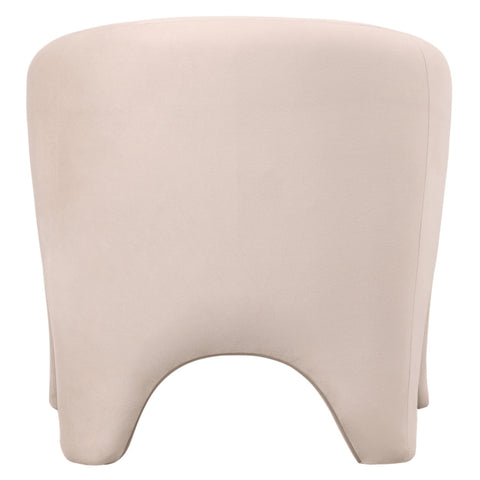 Lylo Accent Arm Chair Upholstered in Boucle/Velvet with Barrel Back Design