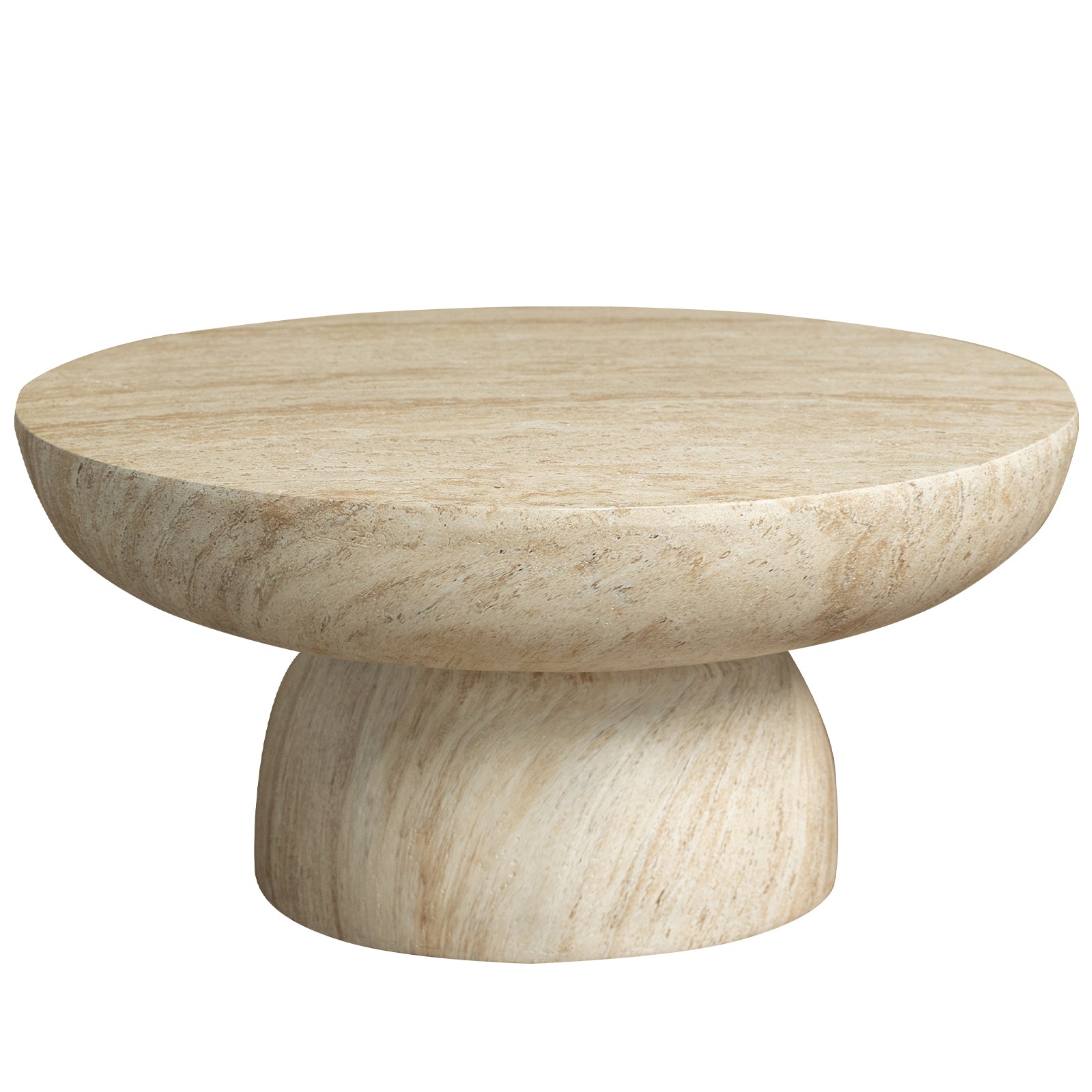 Lunexa Round Coffee Table in Fiberstone for Indoor and Outdoor use