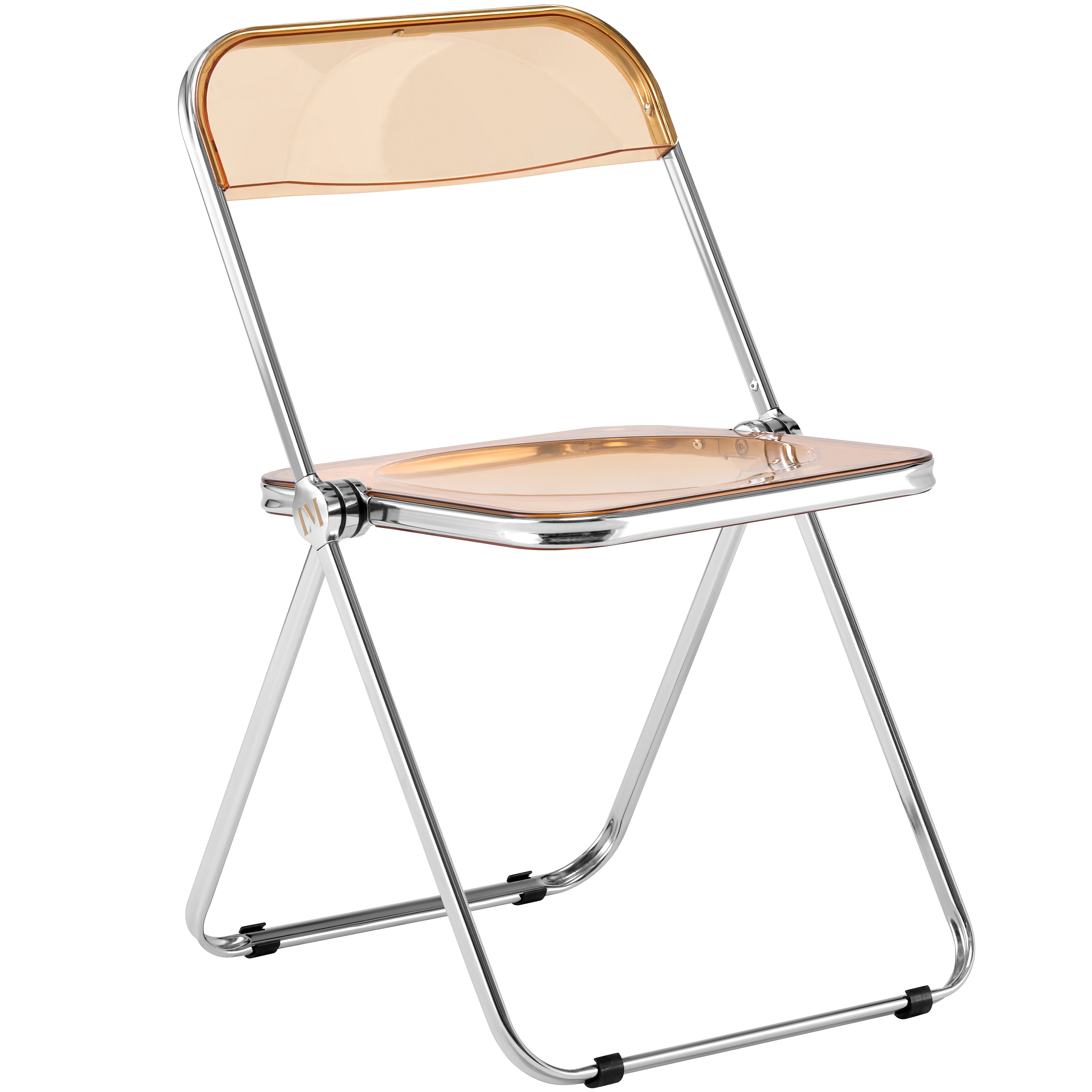 Lawrence Acrylic Folding Chair With Metal Frame