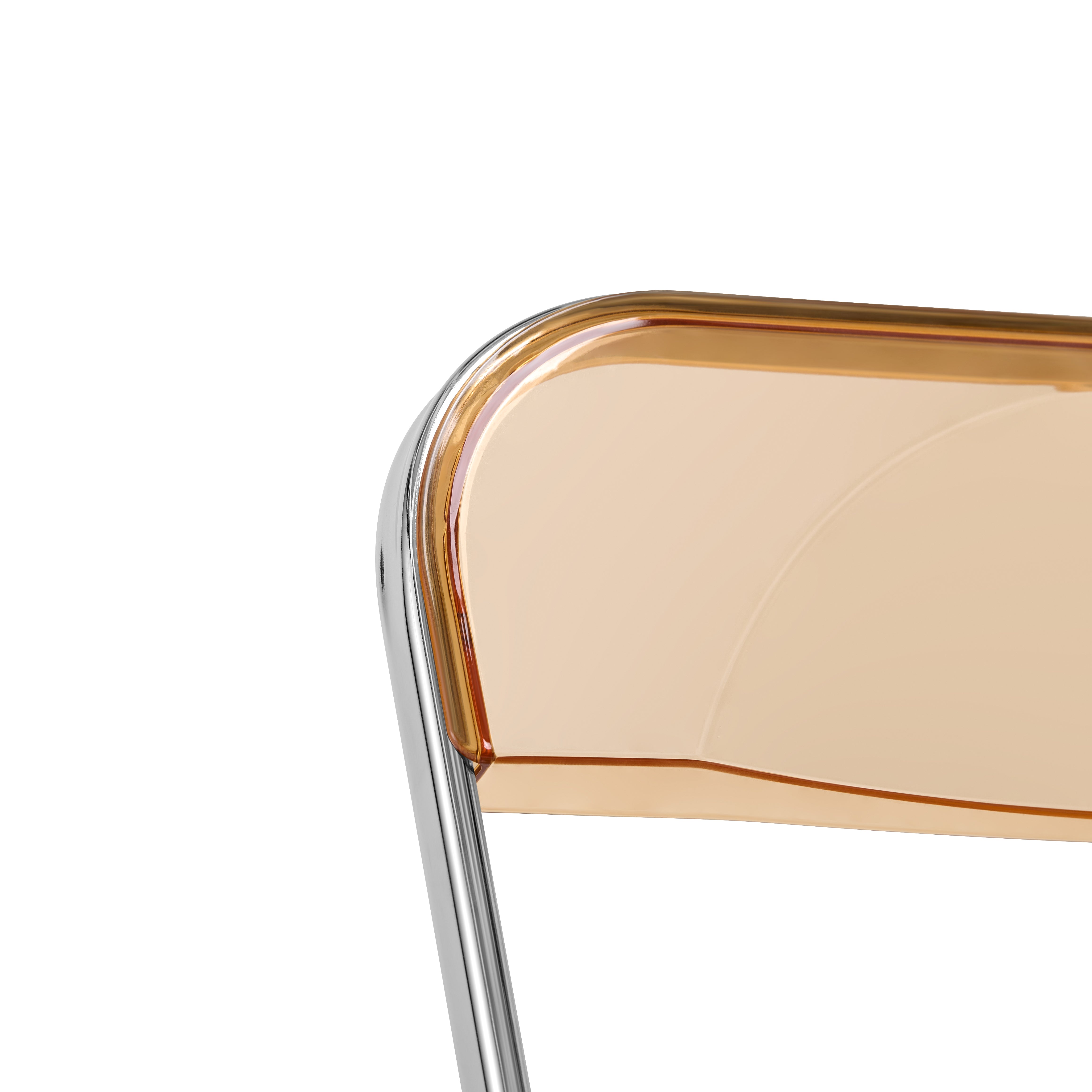 Lawrence Acrylic Folding Chair With Metal Frame