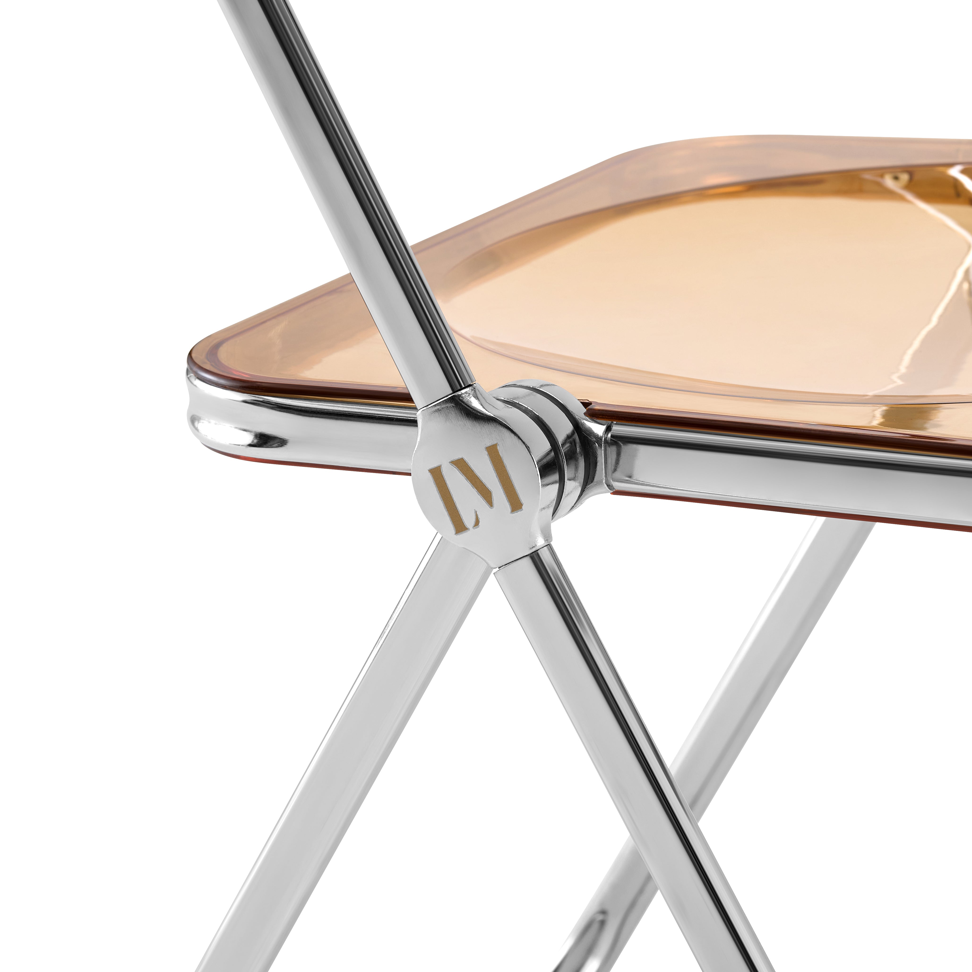 Lawrence Acrylic Folding Chair With Metal Frame