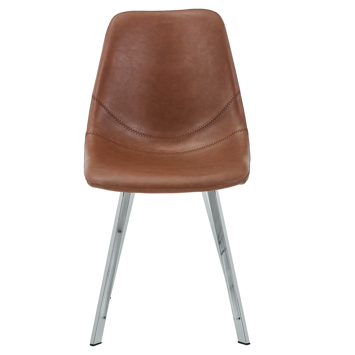 Markley Leather Dining Chair With Steel Legs