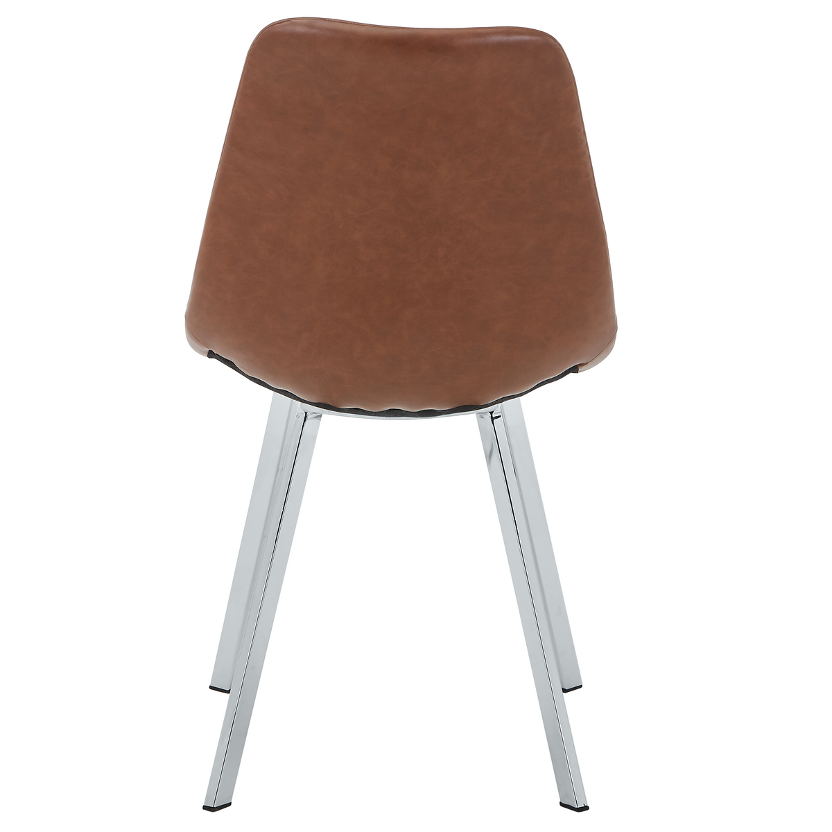Markley Leather Dining Chair With Steel Legs