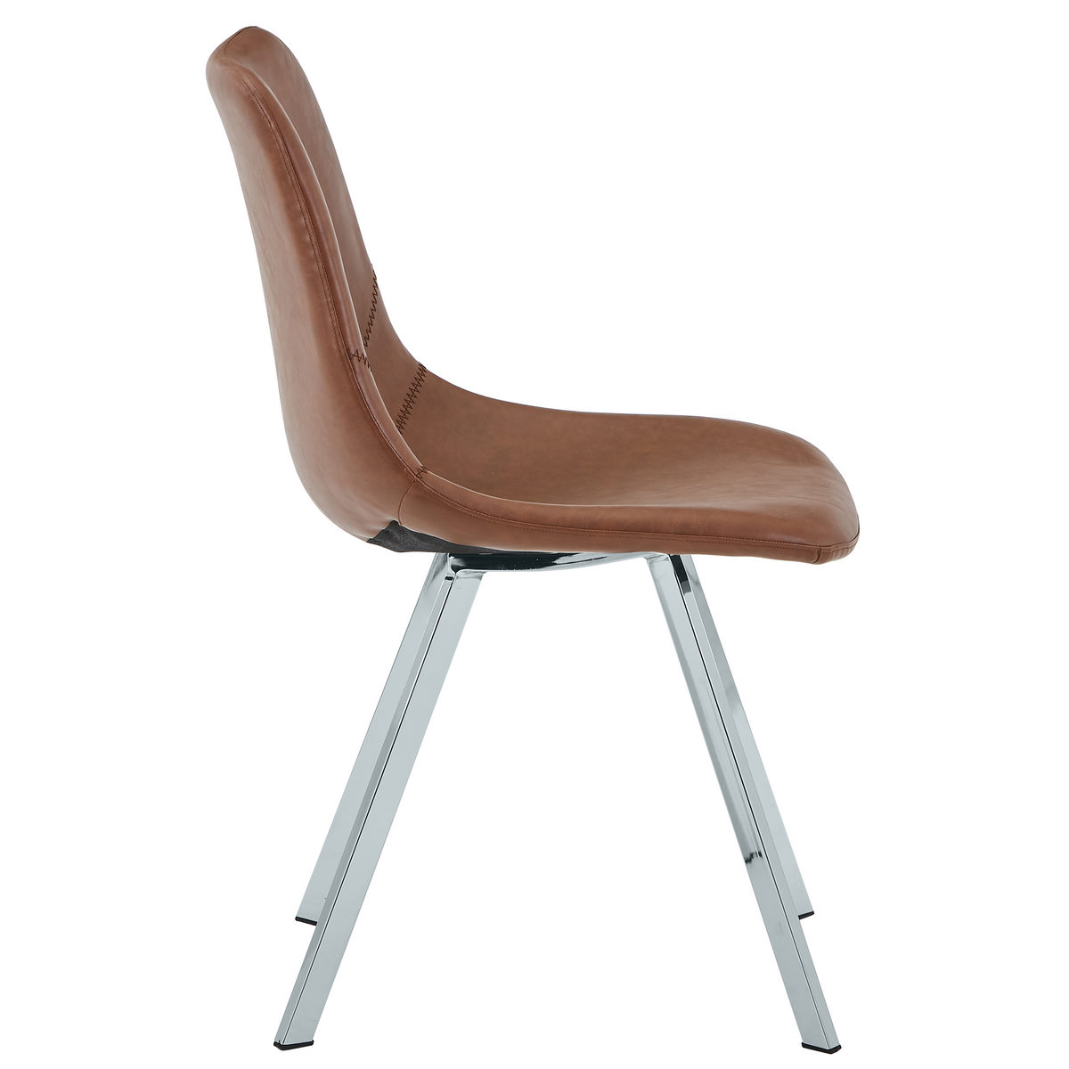 Markley Leather Dining Chair With Steel Legs