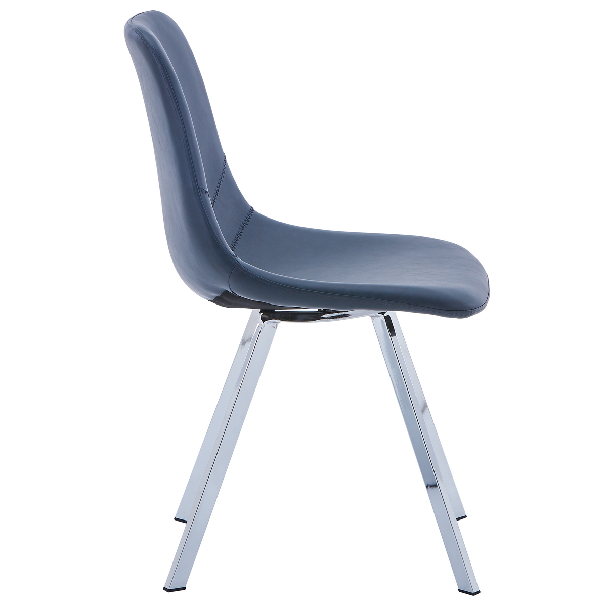 Markley Leather Dining Chair With Steel Legs