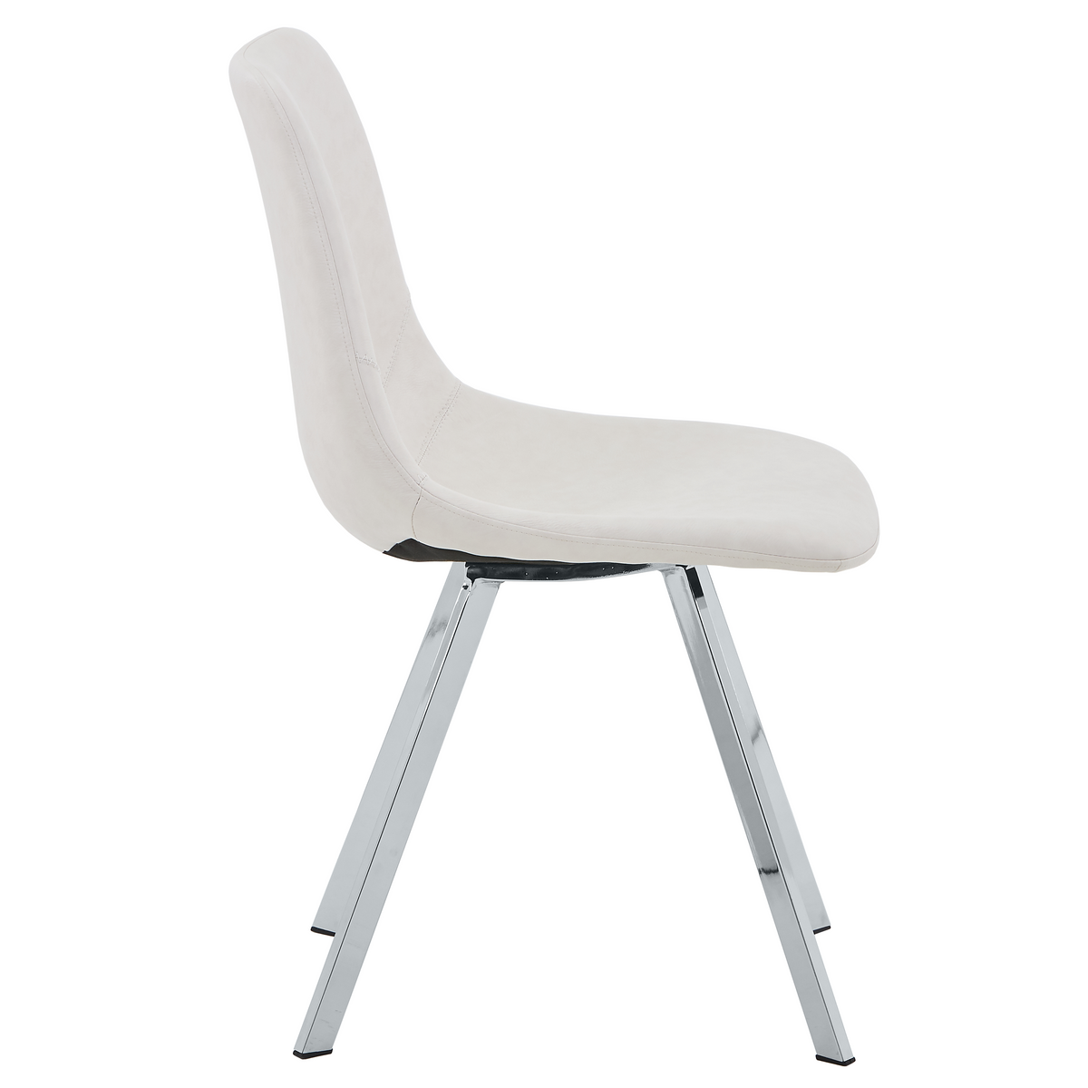 Markley Leather Dining Chair With Steel Legs