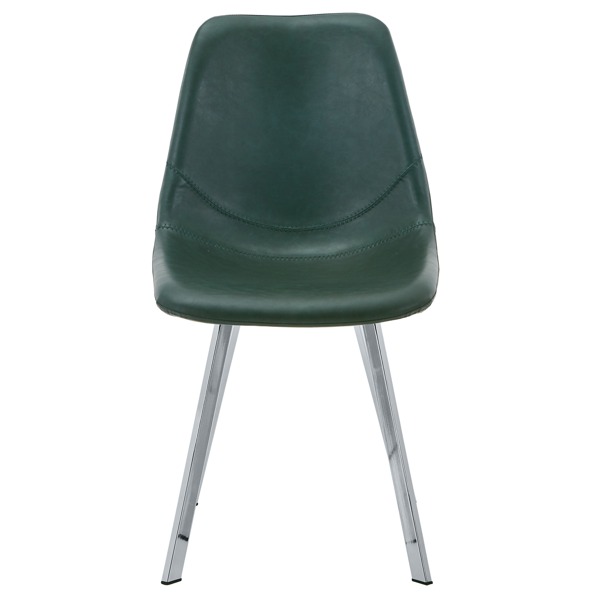 Markley Leather Dining Chair With Steel Legs