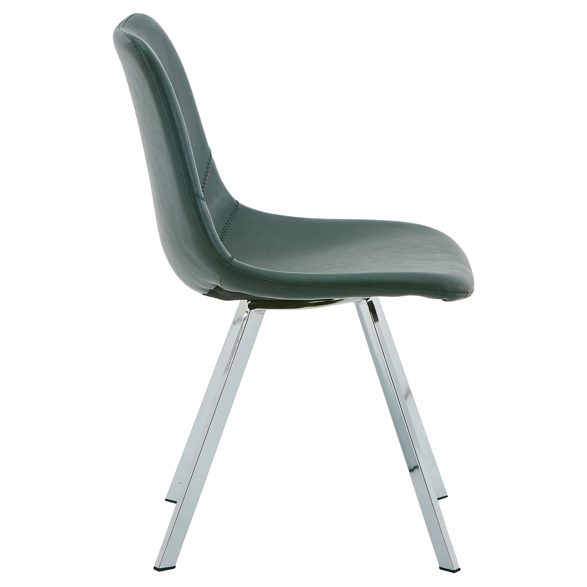 Markley Leather Dining Chair With Steel Legs