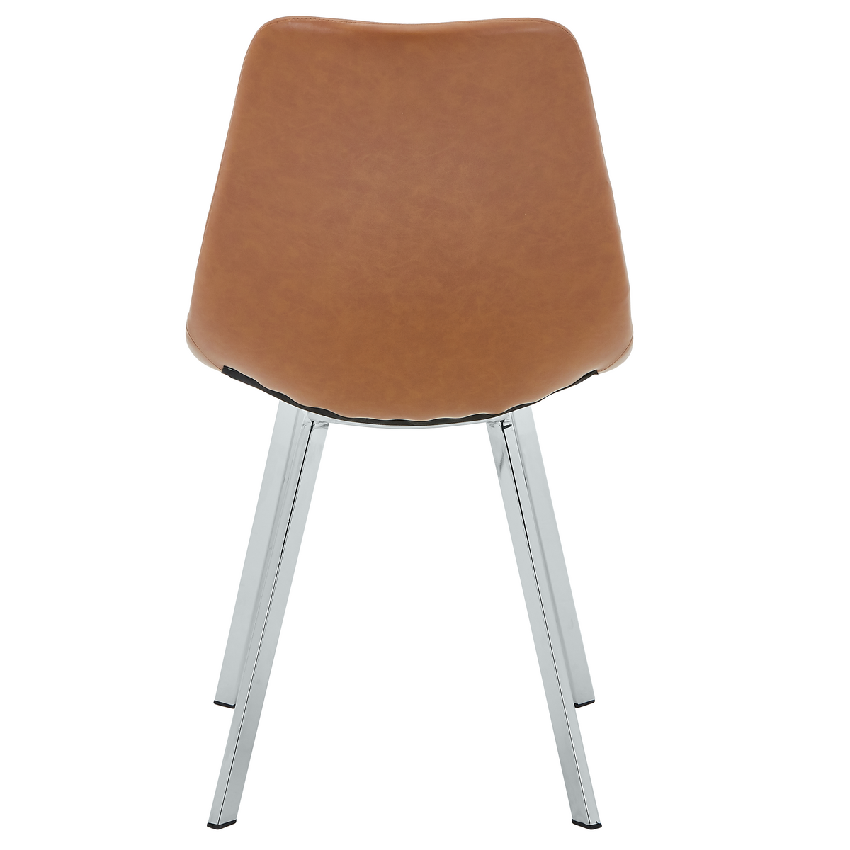 Markley Leather Dining Chair With Steel Legs