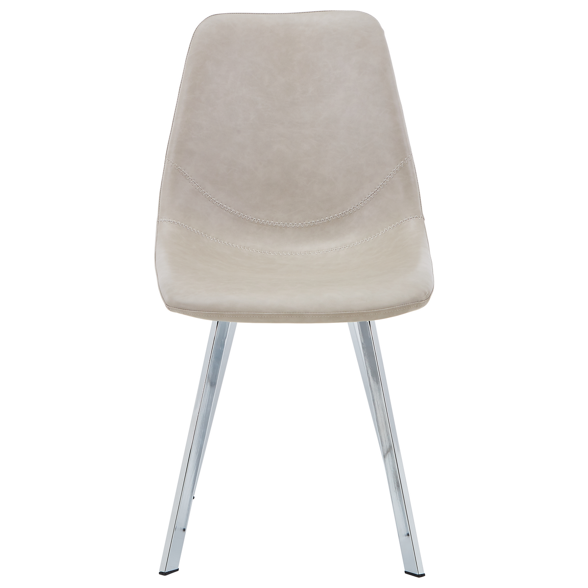 Markley Leather Dining Chair With Steel Legs