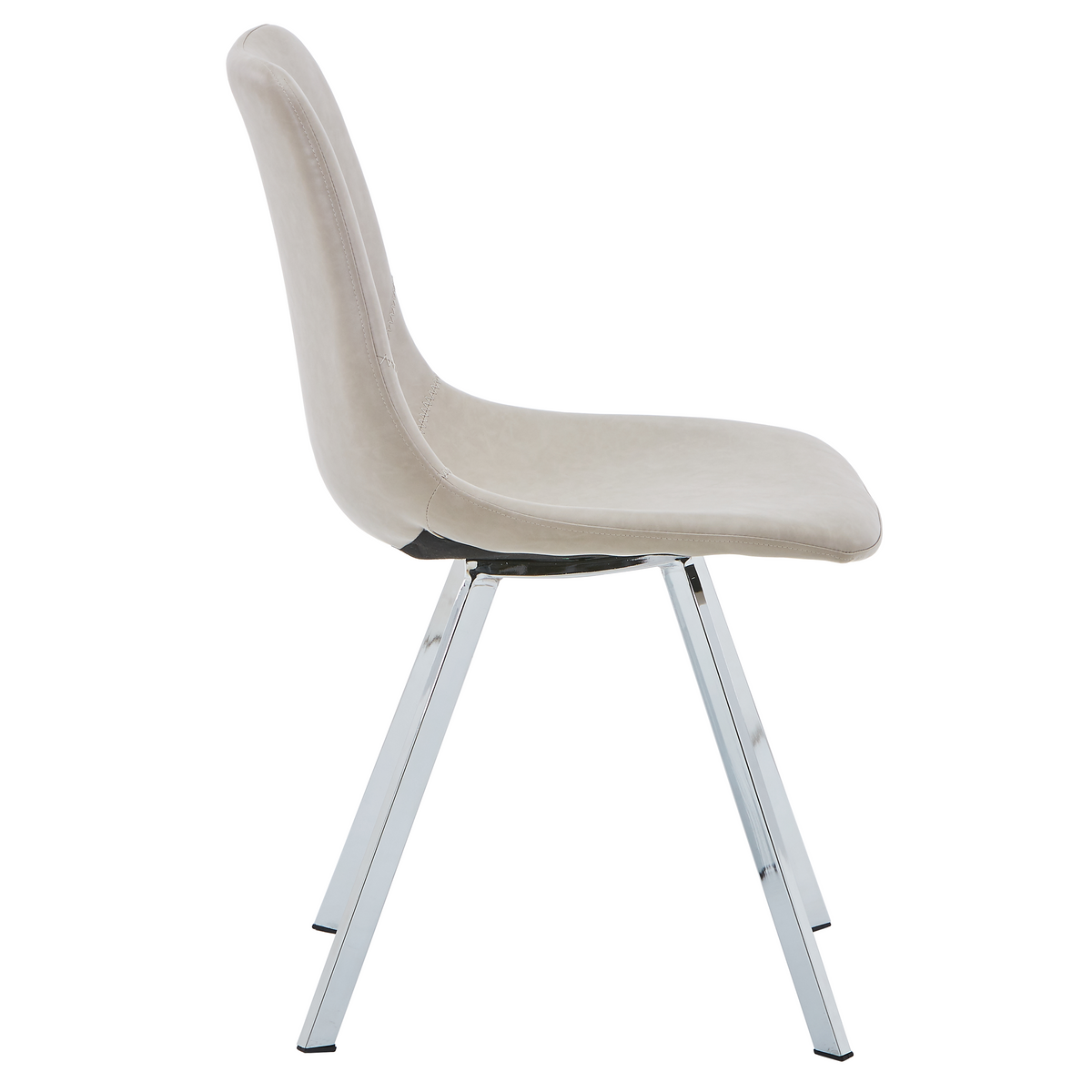 Markley Leather Dining Chair With Steel Legs