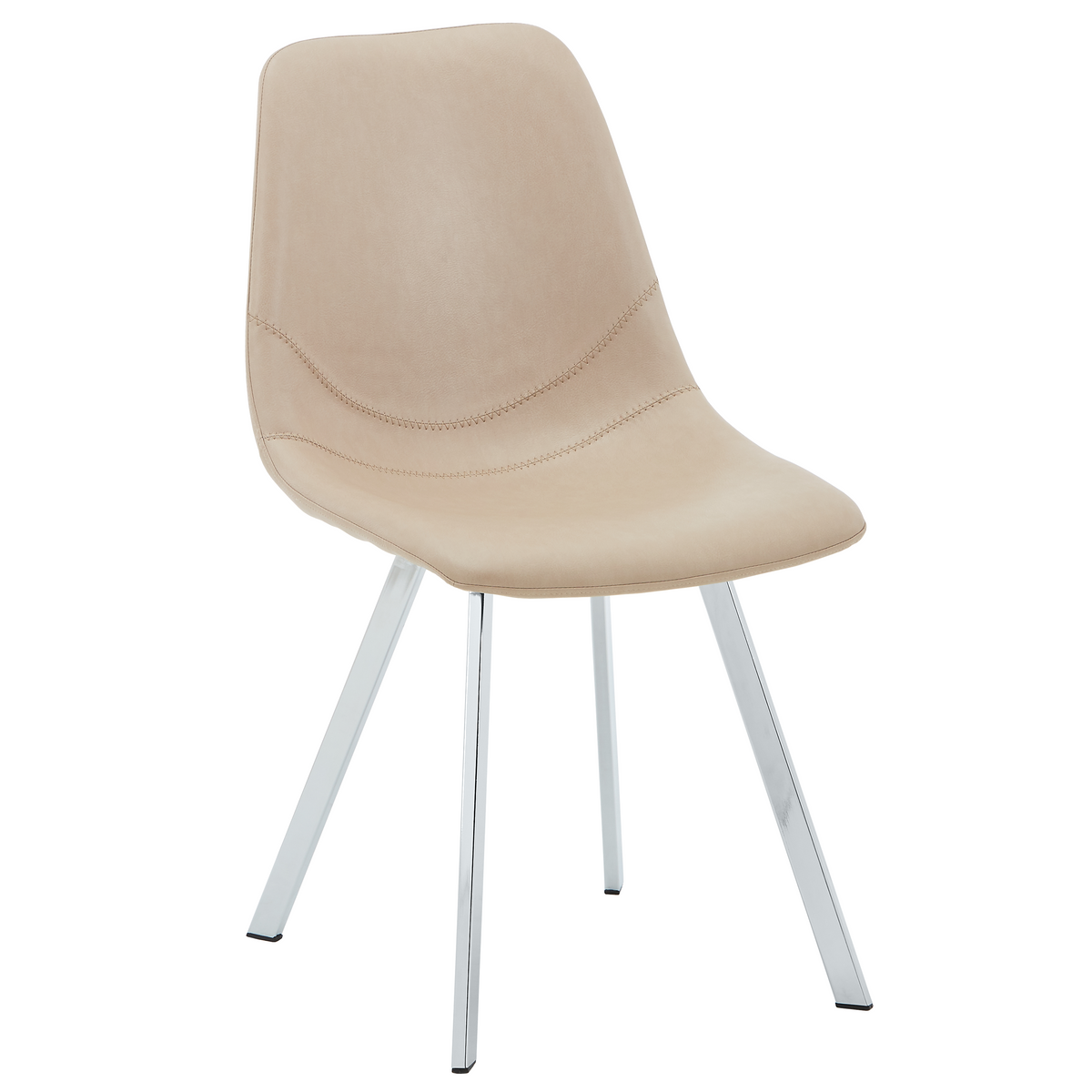 Markley Leather Dining Chair With Steel Legs