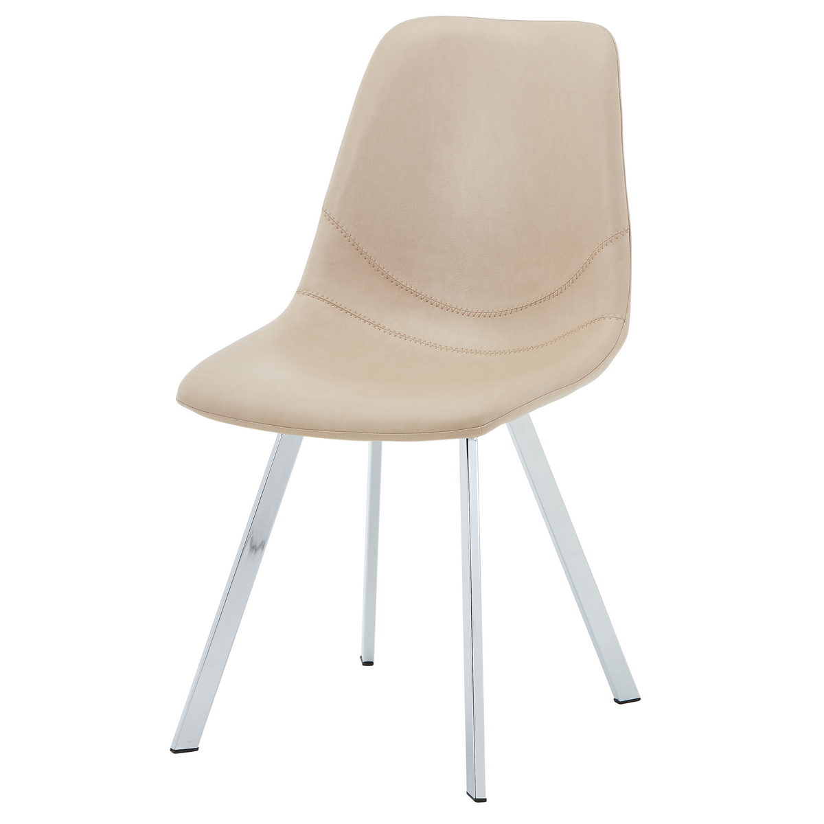 Markley Leather Dining Chair With Steel Legs