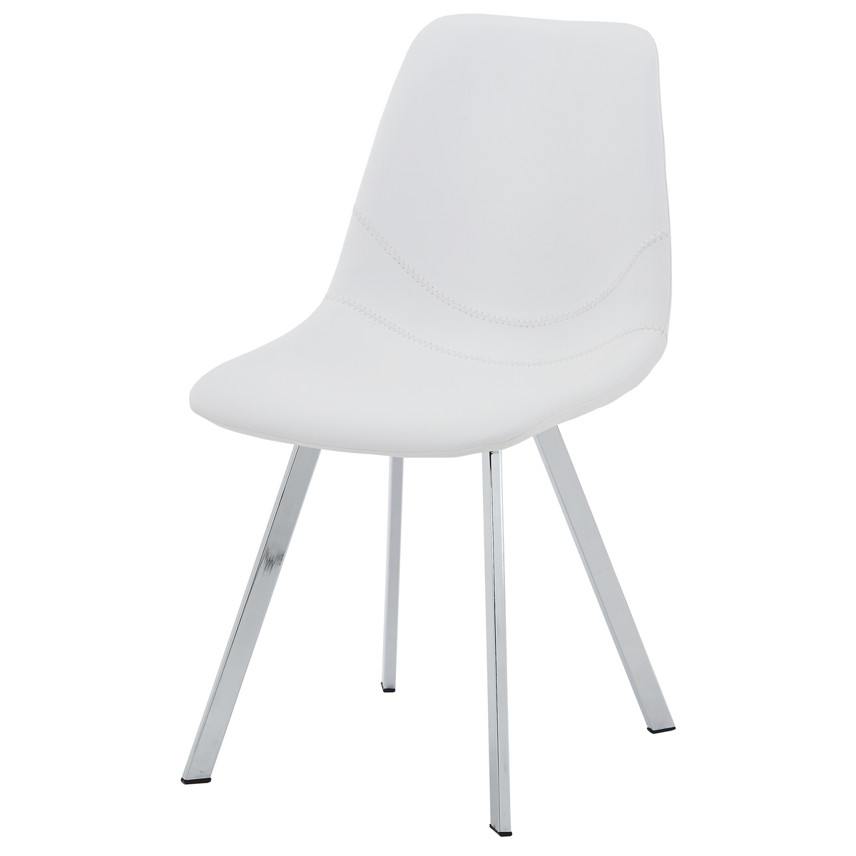 Markley Leather Dining Chair With Steel Legs