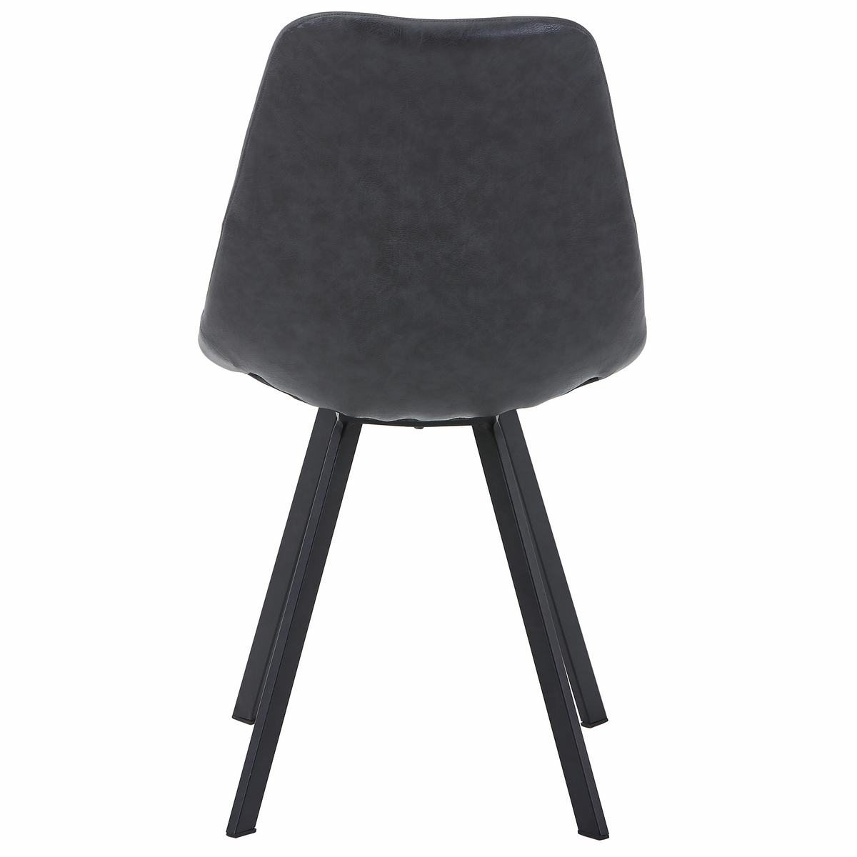 Markley Leather Dining Chair With Steel Legs