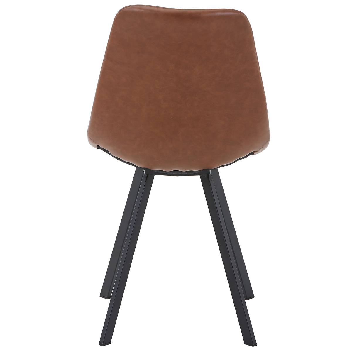 Markley Leather Dining Chair With Steel Legs