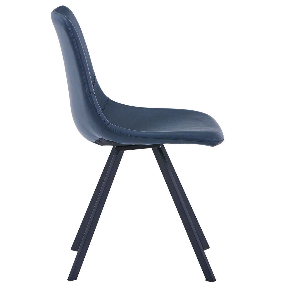 Markley Leather Dining Chair With Steel Legs
