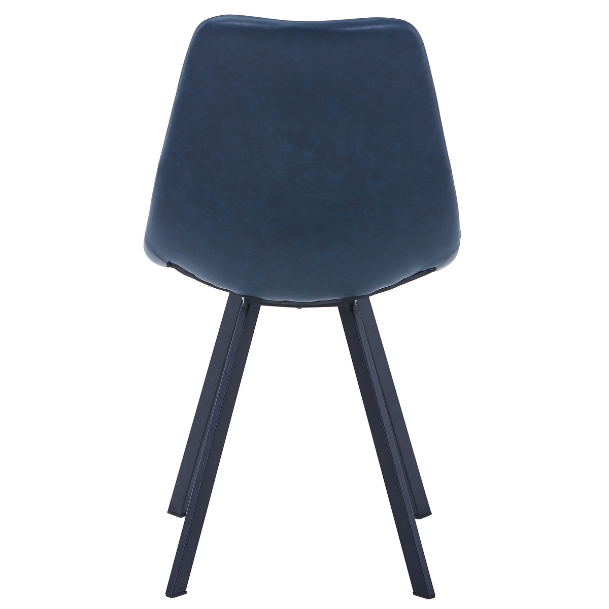 Markley Leather Dining Chair With Steel Legs