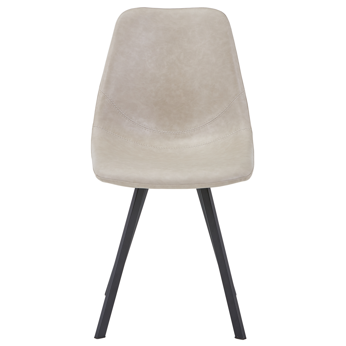Markley Leather Dining Chair With Steel Legs