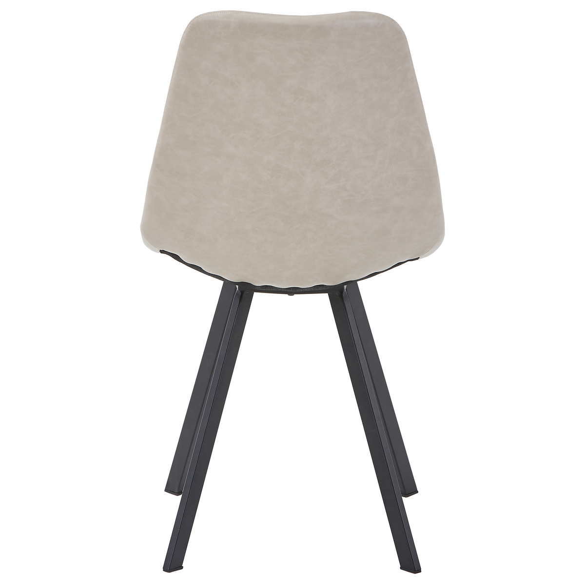 Markley Leather Dining Chair With Steel Legs