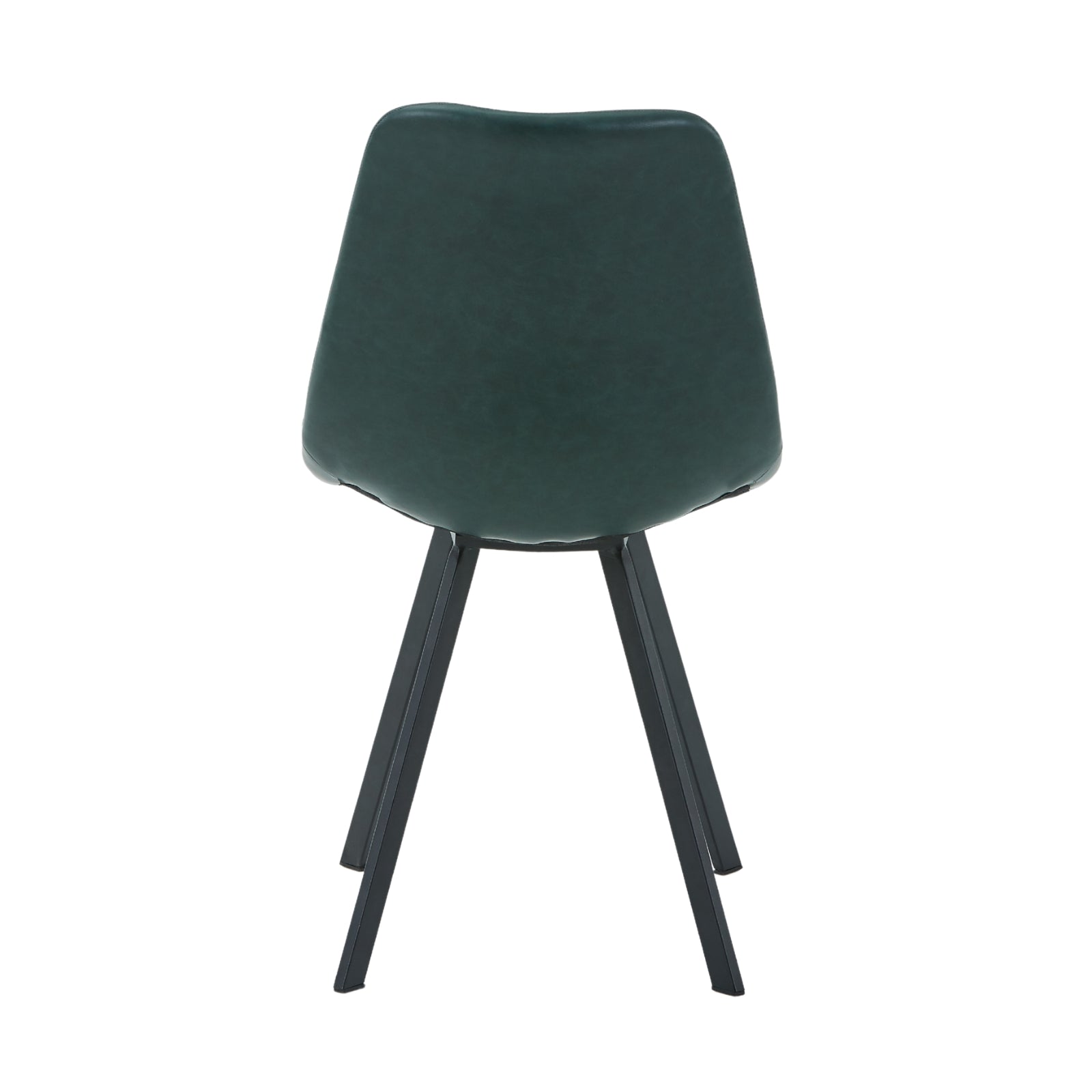 Markley Leather Dining Chair With Black/Gold Metal Legs