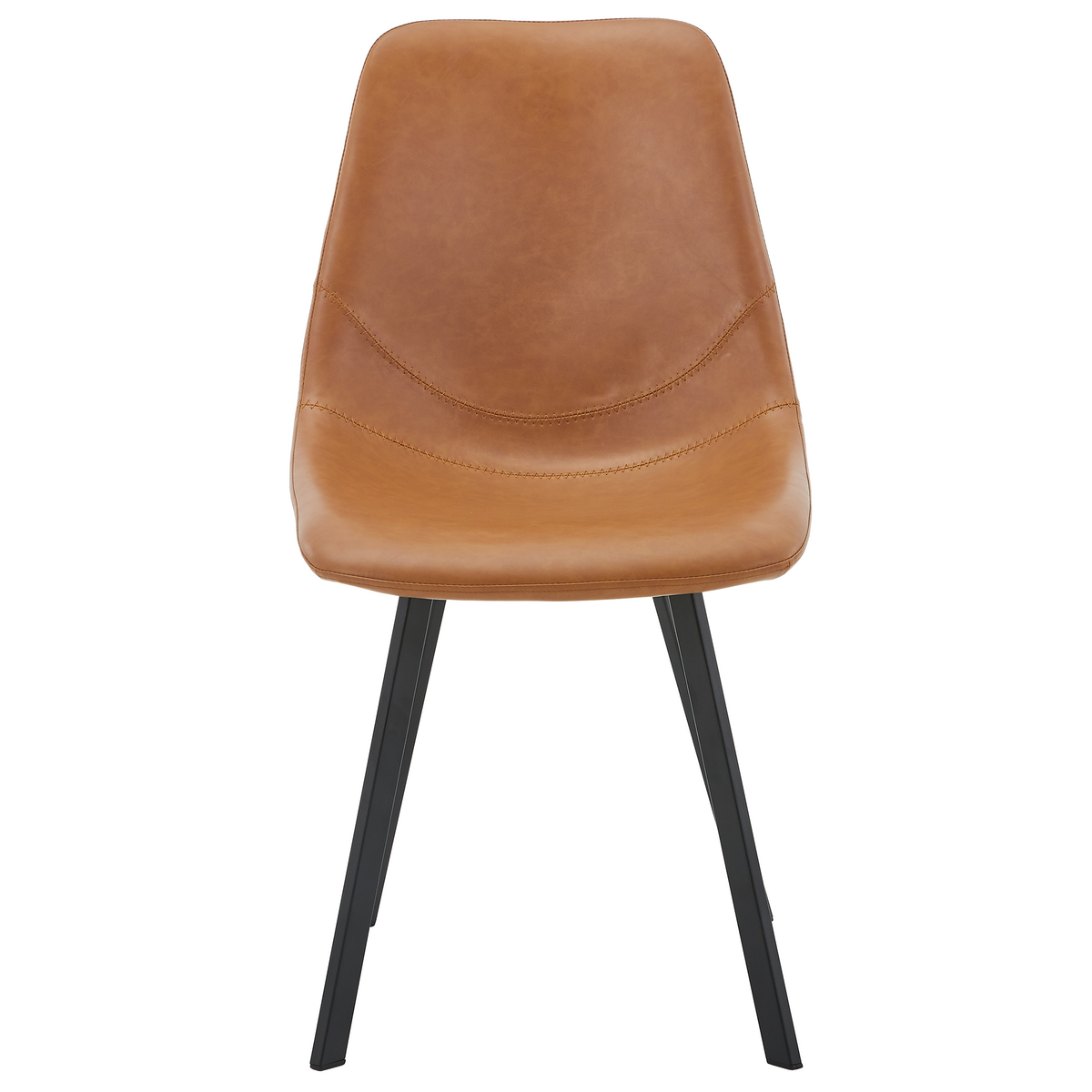 Markley Leather Dining Chair With Steel Legs